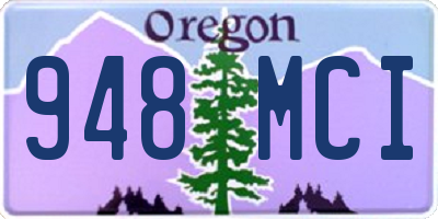 OR license plate 948MCI