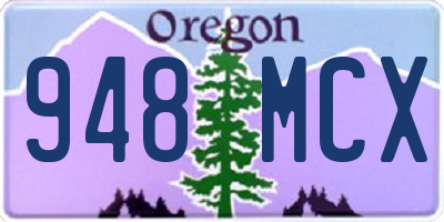 OR license plate 948MCX