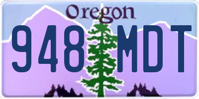 OR license plate 948MDT