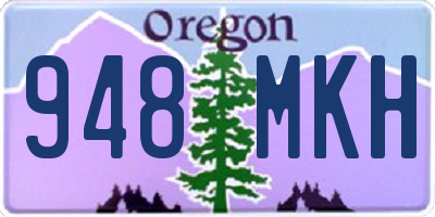 OR license plate 948MKH