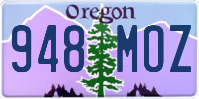 OR license plate 948MOZ
