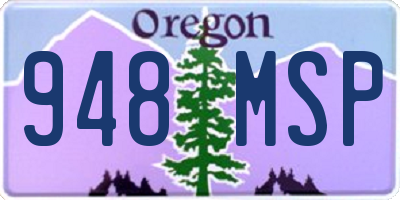 OR license plate 948MSP