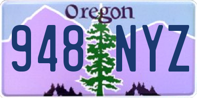 OR license plate 948NYZ