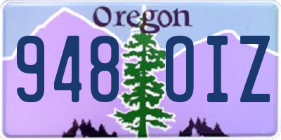 OR license plate 948OIZ