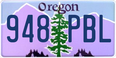 OR license plate 948PBL