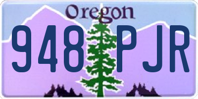 OR license plate 948PJR