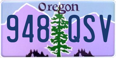 OR license plate 948QSV