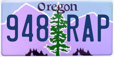 OR license plate 948RAP