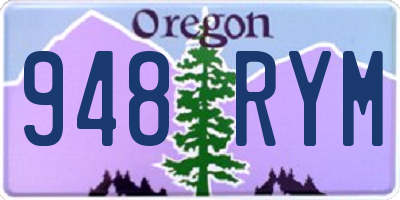 OR license plate 948RYM
