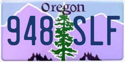 OR license plate 948SLF