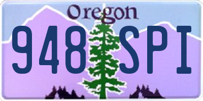 OR license plate 948SPI