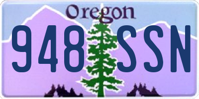 OR license plate 948SSN