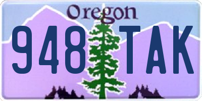 OR license plate 948TAK