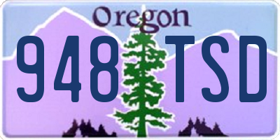 OR license plate 948TSD