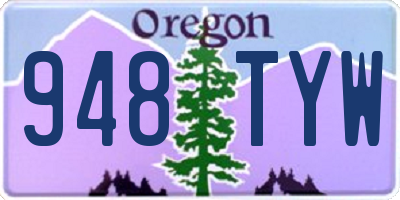 OR license plate 948TYW