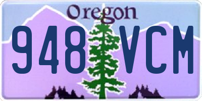 OR license plate 948VCM