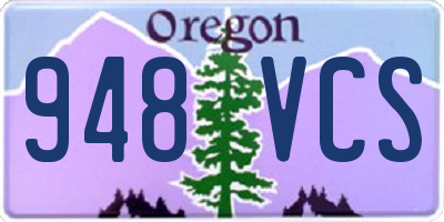 OR license plate 948VCS