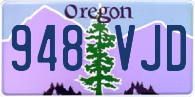 OR license plate 948VJD
