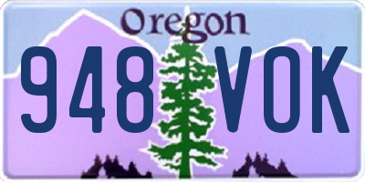 OR license plate 948VOK