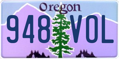 OR license plate 948VOL