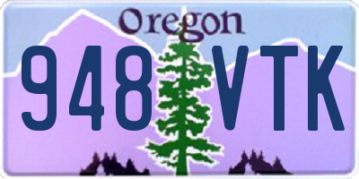 OR license plate 948VTK