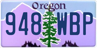 OR license plate 948WBP