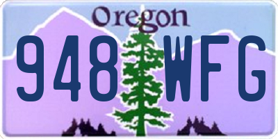 OR license plate 948WFG