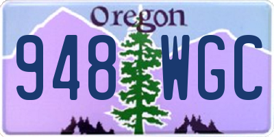 OR license plate 948WGC