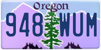 OR license plate 948WUM