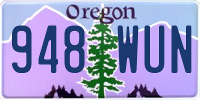 OR license plate 948WUN