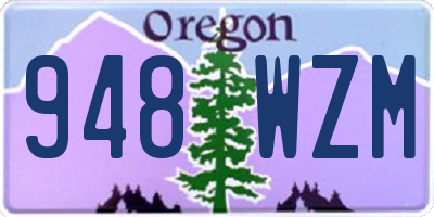 OR license plate 948WZM