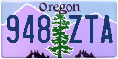 OR license plate 948ZTA