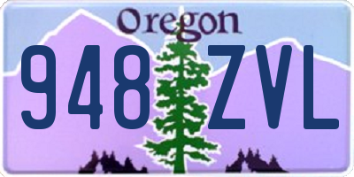 OR license plate 948ZVL