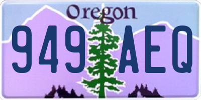 OR license plate 949AEQ