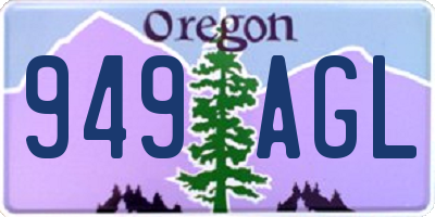 OR license plate 949AGL