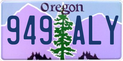 OR license plate 949ALY
