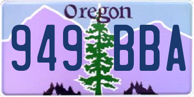 OR license plate 949BBA