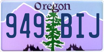 OR license plate 949BIJ