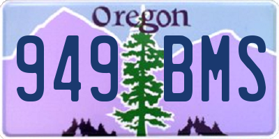 OR license plate 949BMS