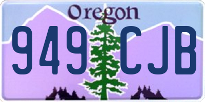 OR license plate 949CJB