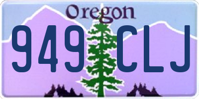 OR license plate 949CLJ
