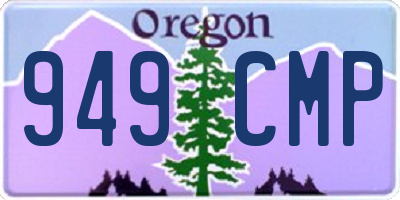OR license plate 949CMP