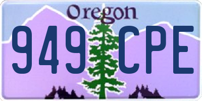 OR license plate 949CPE