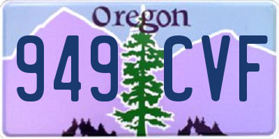 OR license plate 949CVF