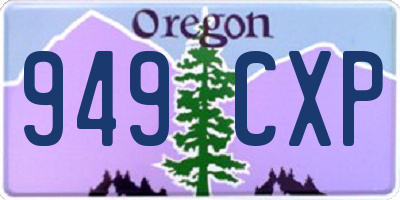 OR license plate 949CXP