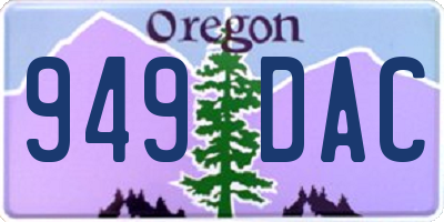 OR license plate 949DAC