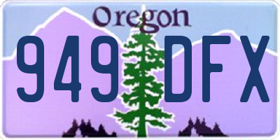 OR license plate 949DFX