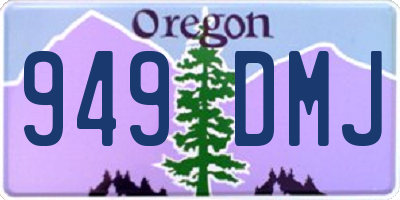 OR license plate 949DMJ