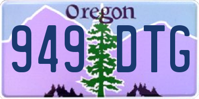 OR license plate 949DTG