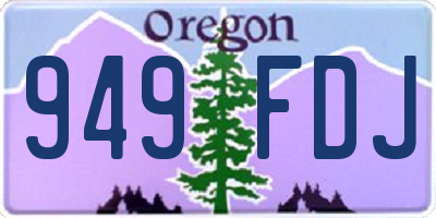 OR license plate 949FDJ